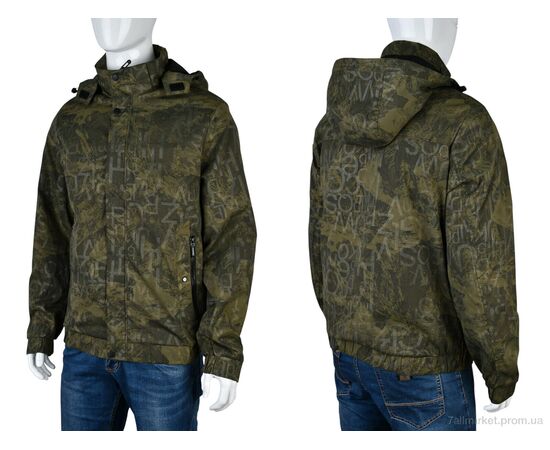 Куртка чоловіча Весна/осінь 4509 green (5 шт. р.сітка48-56) "Мир" недорого оптом від прямого постачальника, зображення 3
