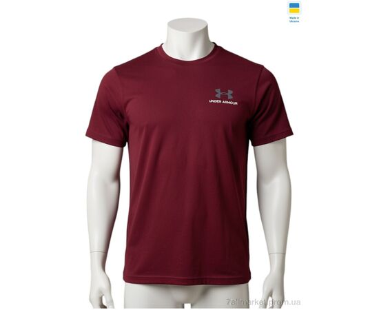 Футболка чоловіча Літо 80UA батал бордовий (4 шт. р.сітка3XL-6XL) "Sport style" недорого оптом від прямого постачальника, зображення 2