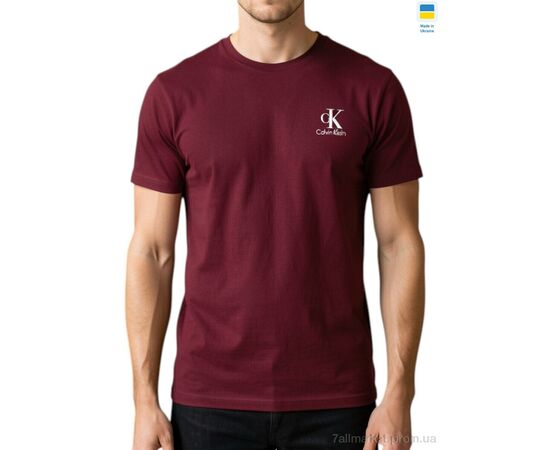 Футболка чоловіча Літо 80CK батал бордовий (4 шт. р.сітка3XL-6XL) "Sport style" недорого оптом від прямого постачальника, зображення 2