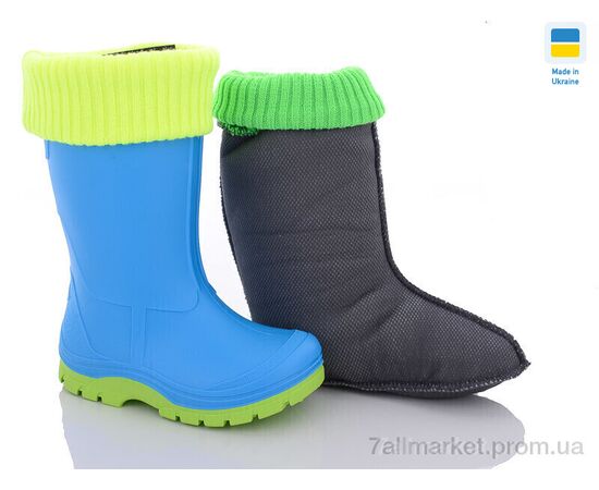 Гумове взуття дитяча Весна/осінь СД2-2 синій (6 пар р.25-35) "Slippers" недорого оптом від прямого постачальника, зображення 2
