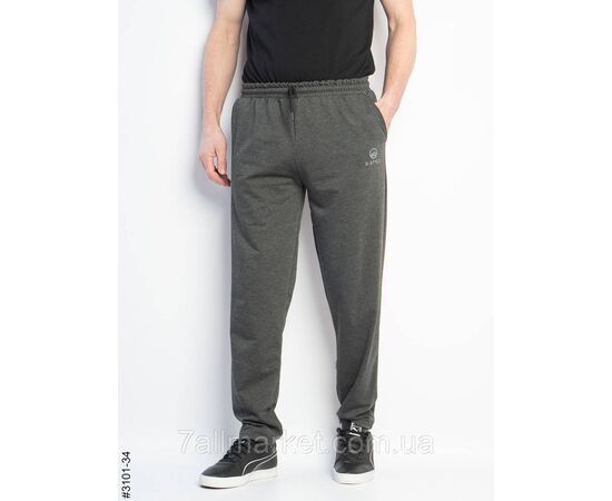 Спортивні штани чоловічі прямі двунитка норма 48(M),50(L),52(XL),54(2XL) (6кв) "NOWEMBER", зображення 6