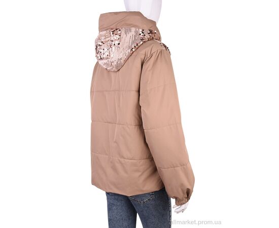 Куртка жіноча Весна/осінь B026 (11960) beige (4 шт. р.сіткаM-2XL) "Obuvok" недорого оптом від прямого постачальника, зображення 2