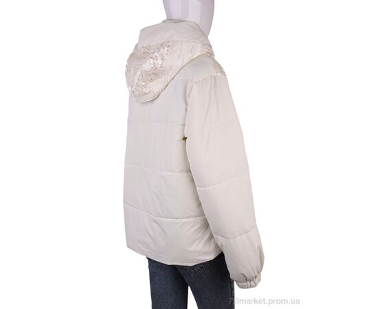 Куртка жіноча Весна/осінь B026 (11960) milky (4 шт. р.сіткаM-2XL) "Obuvok" недорого оптом від прямого постачальника, зображення 2