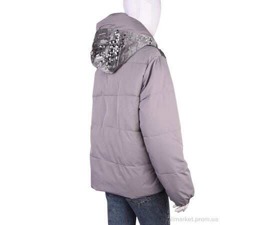 Куртка жіноча Весна/осінь B026 (11960) grey (4 шт. р.сіткаM-2XL) "Obuvok" недорого оптом від прямого постачальника, зображення 2