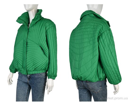 Куртка жіноча Весна/осінь 1885 (11966) green (4 шт. р.сіткаM-2XL) "Obuvok" недорого оптом від прямого постачальника, зображення 3