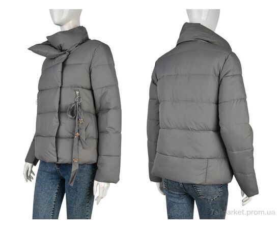 Куртка жіноча Весна/осінь 998 (11965) grey (5 шт. р.сіткаM-2XL) "Obuvok" недорого оптом від прямого постачальника, зображення 3