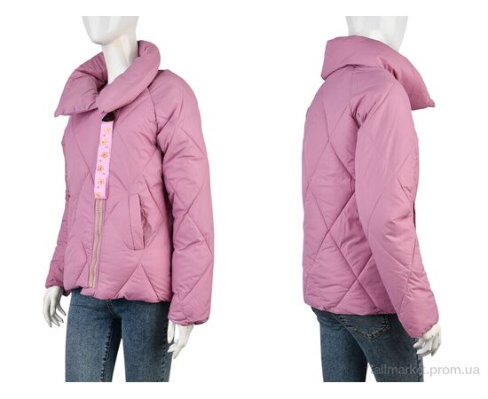 Куртка жіноча Весна/осінь B966 (11951) pink (4 шт. р.сіткаM-2XL) "Obuvok" недорого оптом від прямого постачальника, зображення 3