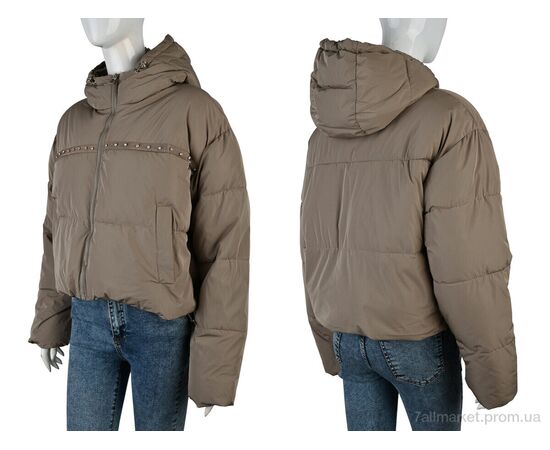 Куртка жіноча Зима 17592 (12062) d.beige (4 шт. р.сітка42-48) "Obuvok" недорого оптом від прямого постачальника, зображення 3