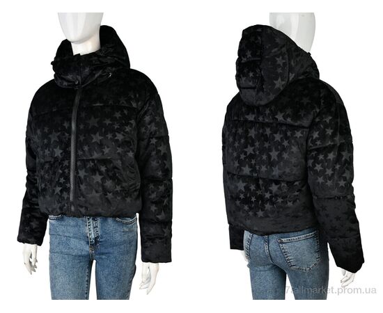 Куртка жіноча Зима 17255 (12061) black (4 шт. р.сітка42-48) "Obuvok" недорого оптом від прямого постачальника, зображення 3