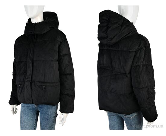 Куртка жіноча Зима 6706 (12059) black (4 шт. р.сітка42-48) "Obuvok" недорого оптом від прямого постачальника, зображення 3