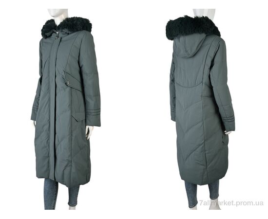 Фотография Пальто женское Зима 8803 (12048) green (5 шт. р.сетка L-3XL) "Obuvok" недорого оптом от прямого поставщика, изображение 3