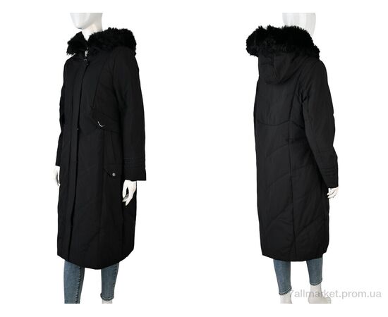 Фотография Пальто женское Зима 8803 (12048) black (5 шт. р.сетка L-3XL) "Obuvok" недорого оптом от прямого поставщика, изображение 3