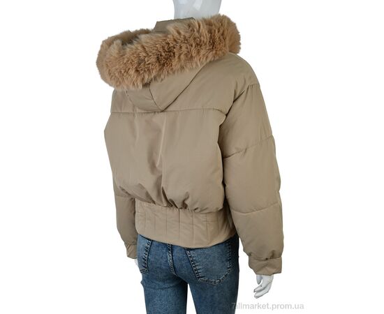 Куртка жіноча Зима 025 (12055) d.beige (4 шт. р.сіткаM-2XL) "Obuvok" недорого оптом від прямого постачальника, зображення 2