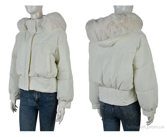 Куртка жіноча Зима 025 (12055) milky (4 шт. р.сіткаM-2XL) "Obuvok" недорого оптом від прямого постачальника, зображення 3