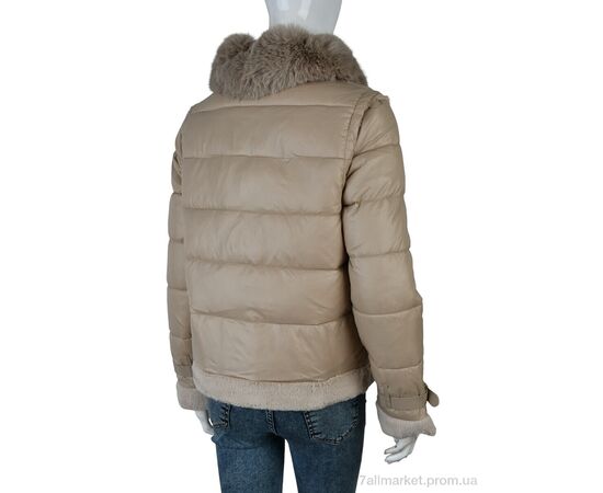 Куртка жіноча Зима 349 (12056) d.beige (4 шт. р.сіткаM-L) "Obuvok" недорого оптом від прямого постачальника, зображення 2
