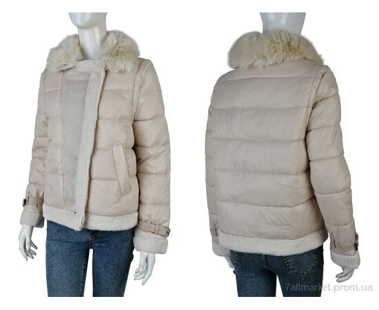 Куртка жіноча Зима 349 (12056) l.beige (4 шт. р.сіткаM-L) "Obuvok" недорого оптом від прямого постачальника, зображення 3