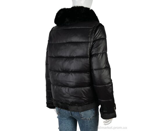 Куртка жіноча Зима 349 (12056) black (4 шт. р.сіткаM-L) "Obuvok" недорого оптом від прямого постачальника, зображення 2