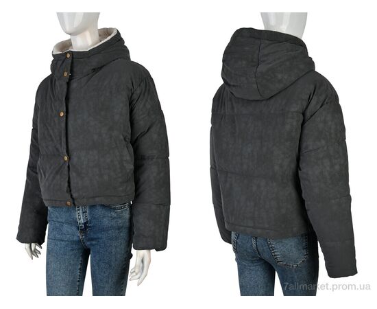 Куртка жіноча Зима 17189 (12049) grey (4 шт. р.сітка42-48) "Obuvok" недорого оптом від прямого постачальника, зображення 3