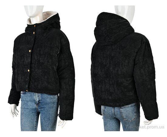 Куртка жіноча Зима 17189 (12049) black (4 шт. р.сітка42-48) "Obuvok" недорого оптом від прямого постачальника, зображення 3