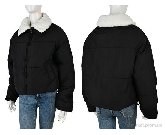 Куртка жіноча Зима 1105 (12058) black (3 шт. р.сіткаM-XL) "Obuvok" недорого оптом від прямого постачальника, зображення 3
