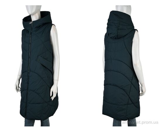 Жилетка жіноча Весна/осінь 2301 (12123) green (4 шт. р.сіткаM-2XL) "Obuvok" недорого оптом від прямого постачальника, зображення 3