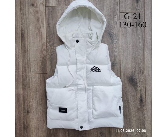 Жилетка дитяча Весна/осінь G21 білий (4 шт. р.сітка130-160) "Kids-modnik" недорого оптом від прямого постачальника, зображення 2