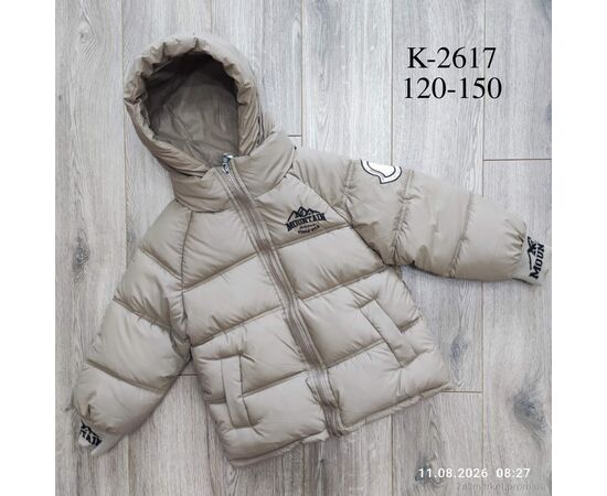 Фотография Куртка детская Зима K2617 бежевий (4 шт. р.сетка 120-150) "Kids-modnik" недорого оптом от прямого поставщика, изображение 2