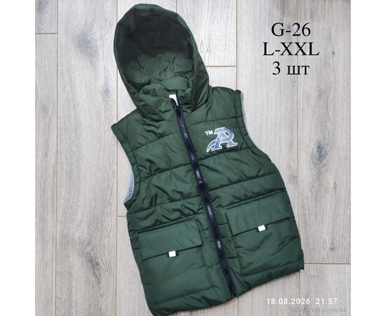 Фотография Жилетка детская Весна/осень G26 зелений (3 шт. р.сетка 120-140) "Kids-modnik" недорого оптом от прямого поставщика, изображение 2