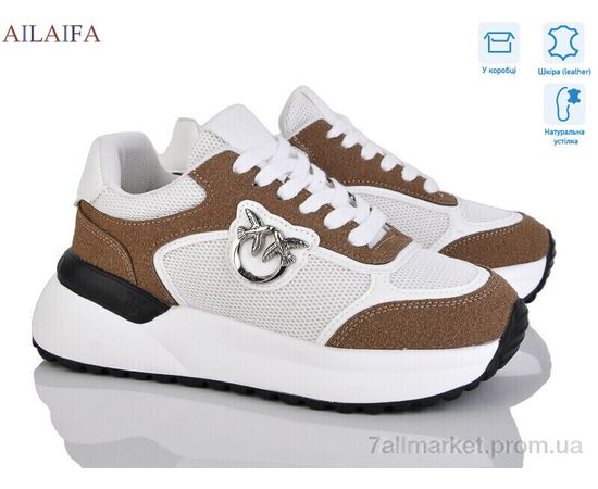 Кросівки жіночі модні Весна/осінь AF06 khaki (8 пар р.36-41) "Ailaifa" недорого оптом від прямого постачальника, зображення 2