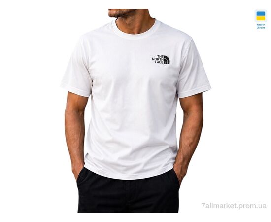 Футболка чоловіча Літо 80 білий батал tnf (4 шт. р.сітка3XL-6XL) "Sport style" недорого оптом від прямого постачальника, зображення 2