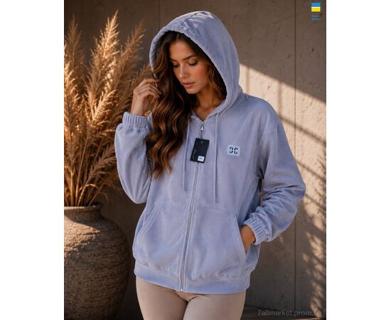 Кофта жіноча Весна/осінь 80 фреза (4 шт. р.сітка3XL-6XL) "Sport style" недорого оптом від прямого постачальника, зображення 2