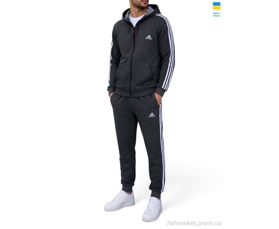 Спортивний костюм чоловічий Зима СК ads т.сірий (5 шт. р.сітка46-54) "Sport style" недорого оптом від прямого постачальника, зображення 2