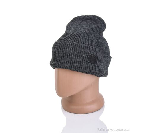 Фотография Шапка мужская Зима 9-24 grey (5 шт. р.сетка One size) "TUZZI" недорого оптом от прямого поставщика, изображение 2