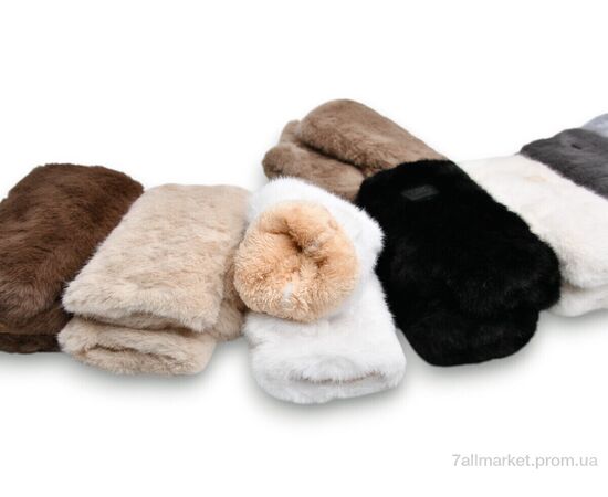 Фотография Митенки женские Зима M22 (норка) mix (12 шт. р.сетка One size) "TUZZI" недорого оптом от прямого поставщика, изображение 2