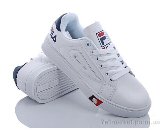 Кросівки жіночі модні Весна/осінь F90L white-blue (8 пар р.35-40) "CR" недорого оптом від прямого постачальника, зображення 2