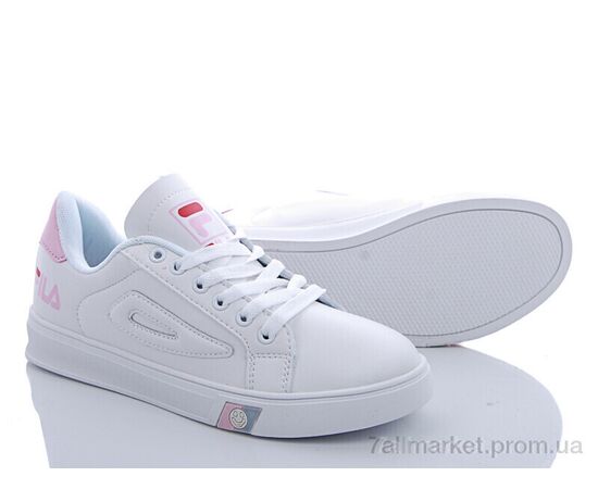 Кросівки жіночі модні Весна/осінь F90L white-pink (8 пар р.35-40) "CR" недорого оптом від прямого постачальника, зображення 2