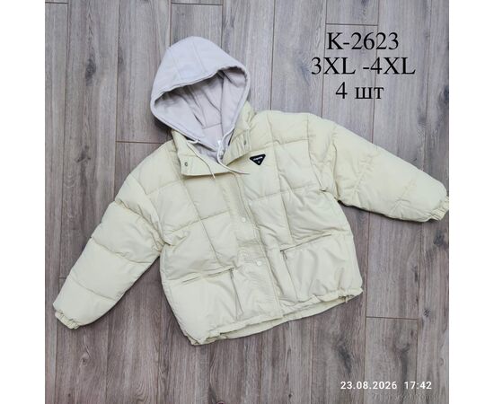 Куртка дитяча Зима K2623 жовтий єврозима (4 шт. р.сітка160-170) "Kids-modnik" недорого оптом від прямого постачальника, зображення 2