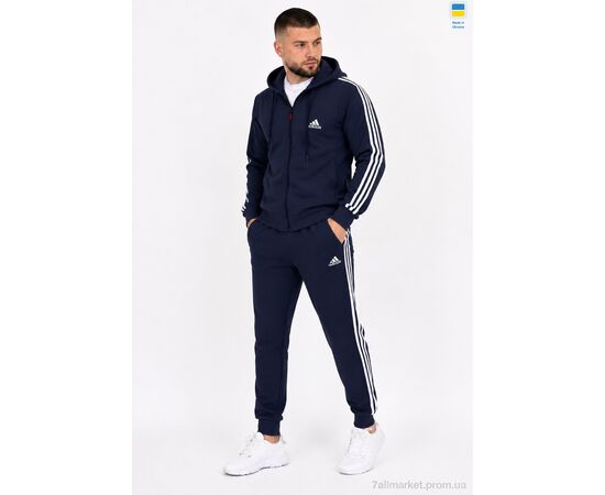 Спортивний костюм чоловічий Зима A.idas т.синій (5 шт. р.сітка46-54) "Sport style" недорого оптом від прямого постачальника, зображення 2