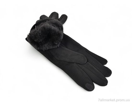 Рукавички жіночі Зима 723-3 black (12 шт. р.сітка6,5-8,5) "KUINH" недорого оптом від прямого постачальника, зображення 2