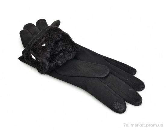 Рукавички жіночі Зима 723-6 black (12 шт. р.сітка6,5-8,5) "KUINH" недорого оптом від прямого постачальника, зображення 2