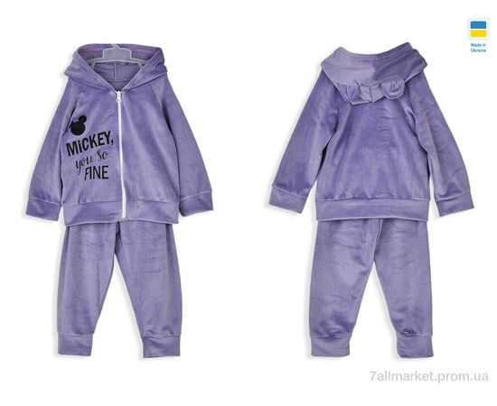 Костюм дитячий Весна/осінь 18326 violet (3 шт. р.сітка92-104) "Kir15" недорого оптом від прямого постачальника, зображення 3