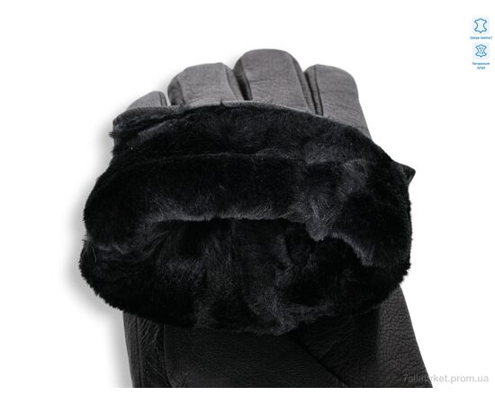 Фотография Перчатки мужские Зима GN09-01М шкіра оленя подвійне хутро black (10 шт. р.сетка 11-13) "TUZZI" недорого оптом от прямого поставщика, изображение 2