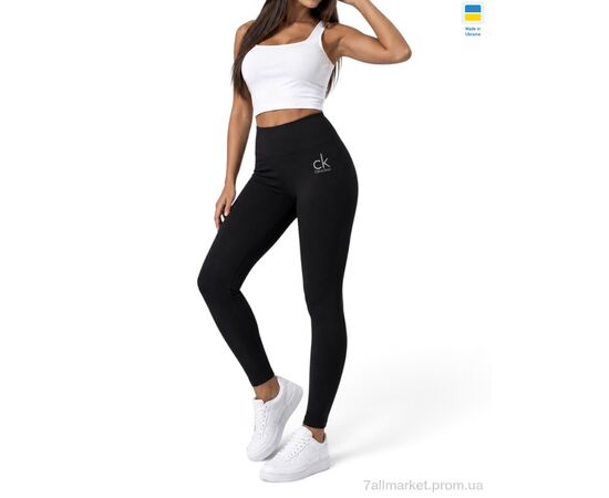 Фотография Лосинсы женские Зима 7000CK чорний (4 шт. р.сетка 2XL-5XL) "Sport style" недорого оптом от прямого поставщика, изображение 2