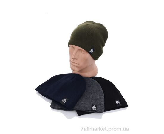 Фотография Шапка мужская Зима Прямая флис mix (5 шт. р.сетка One size) "TUZZI" недорого оптом от прямого поставщика, изображение 2