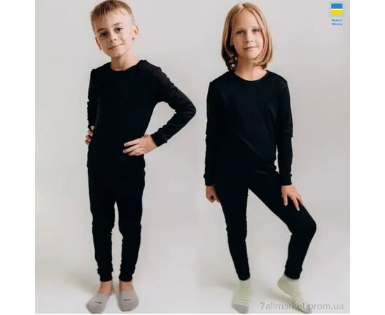 Фотография Термобельё детское Зима Підліткова термобілизна без наката чорний (5 шт. р.сетка 128-152) "Sport style" недорого оптом от прямого поставщика, изображение 2
