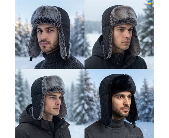 Фотография Шапка мужская Зима 1127 mix (3 шт. р.сетка M-XL) "Mabi" недорого оптом от прямого поставщика, изображение 2