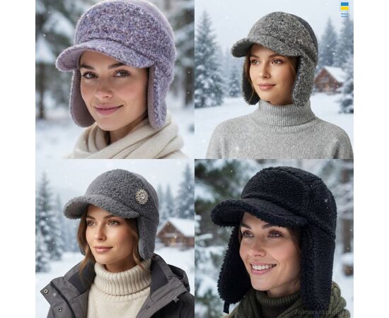Фотография Женская шапка Зима 1132 mix (3 шт. р.сетка 56-60) "Mabi" недорого оптом от прямого поставщика, изображение 2