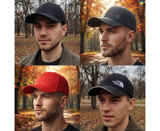 Фотография Кепка для мужчин Весна/осень 1144 mix  (лакоста) (3 шт. р.сетка M-XL) "Mabi" недорого оптом от прямого поставщика, изображение 2