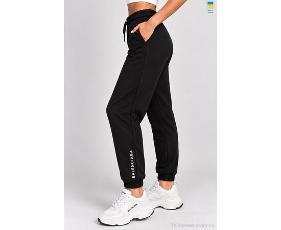 Спортивні штани жіночі Зима 80055BA чорний (4 шт. р.сітка2XL-5XL) "Sport style" недорого оптом від прямого постачальника, зображення 2