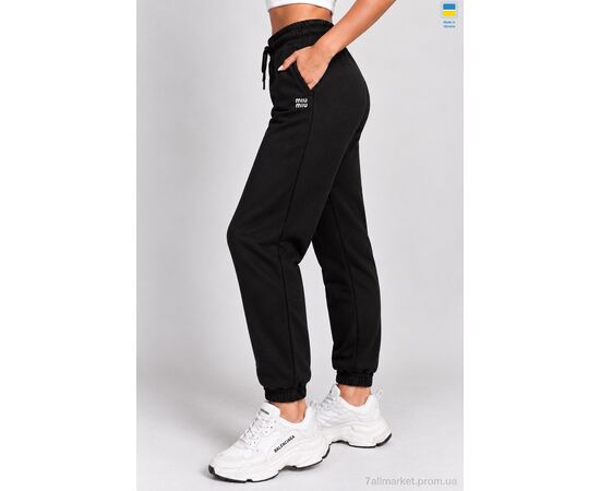 Спортивні штани жіночі Зима 80055MU чорний (4 шт. р.сітка2XL-5XL) "Sport style" недорого оптом від прямого постачальника, зображення 2